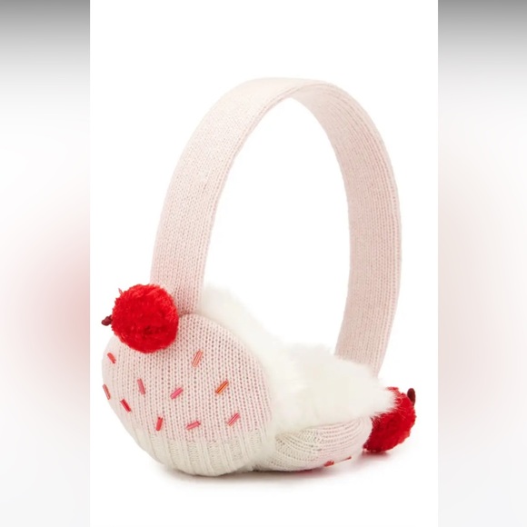 Kate Spade Women's Cupcake Earmuffs, Cream/Pink. - Picture 2 of 12
